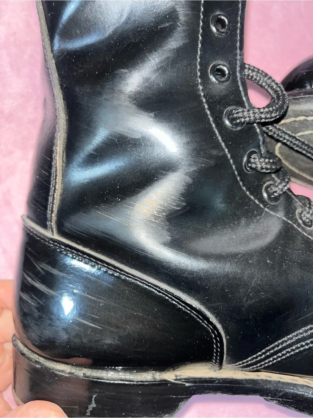Double H Paratrooper HH Horseshoe Metal Heel Plate Lace Up Leather Combat Boots